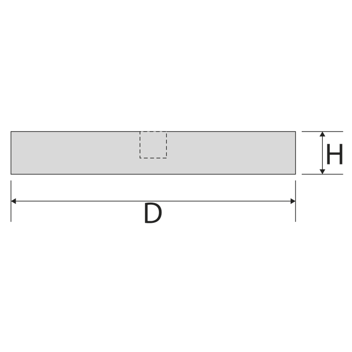 Flachgreifer, Neodym, gummiert Innengew. M6  88x8,0 - 2